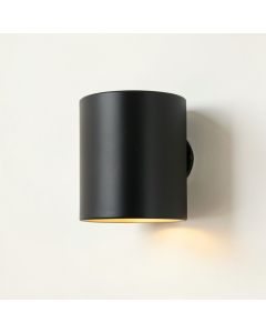 Rowan Bridge Wall Sconce Mounted On A Plain Wall - Black (synthetic illustration; no displayed measurements)