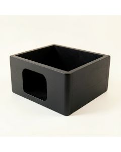 Linden Crossing Empty Furniture-Style Litter Enclosure - Black (synthetic illustration; no displayed measurements)