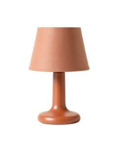 Shore Brook Table Lamp With A Plain Fabric Shade - Terracotta