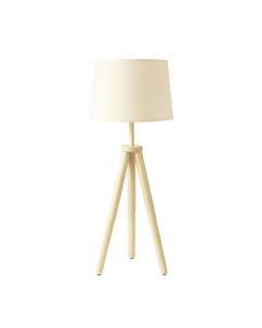 Glen Bend Floor Lamp With A Plain Fabric Shade - Cream (synthetic illustration; no displayed measurements)