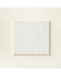 Elm Branch Uninstalled Square Decorative Tile - White (synthetic illustration; no displayed measurements)