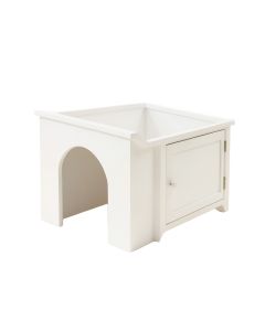 Meadow Falls Empty Furniture-Style Litter Enclosure - White (synthetic illustration; no displayed measurements)