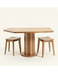 Alysson 3 - Piece Bar Height Butterfly Leaf Rubberwood Solid Wood Dining Set (synthetic illustration; no displayed measurements)