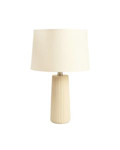 Elm Dale Table Lamp With A Plain Fabric Shade - Ivory