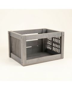 Linden Bluff Empty Furniture-Style Pet Crate - Gray (synthetic illustration; no displayed measurements)