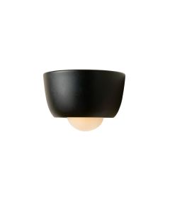 Alder Bend Wall Sconce Mounted On A Plain Wall - Black (synthetic illustration; no displayed measurements)