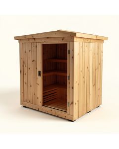 Madison 3 Person Indoor Traditional Steam Sauna In Cedar (synthetic illustration; no displayed measurements)