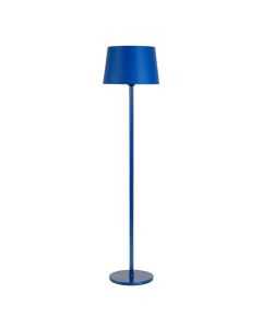 Holly Crossing Floor Lamp With A Plain Fabric Shade - Blue