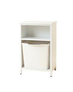 Cedar Bridge Freestanding Pull-Out Hamper Cabinet - White (synthetic illustration; no displayed measurements)