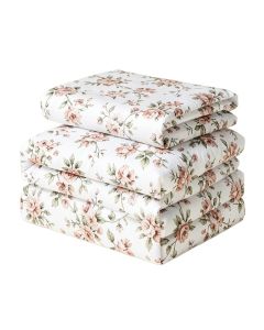White Floral 2 Piece Duvet Cover Set