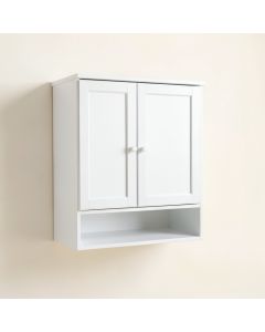 Holly Crossing Wall-Mounted Laundry Cabinet - White (synthetic illustration; no displayed measurements)