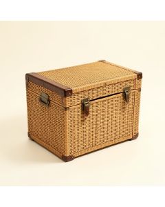 Madewell Rattan Coffee Table With Storage (synthetic illustration; no displayed measurements)