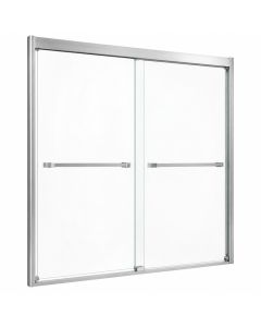 Encore 56 '' W X 58 '' H Bypass Semi-Frameless Tub Door With Clearmax Technology