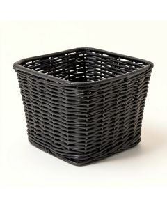 Folding Wicker Grass Weaving Basket Black For Storing Cosmetics Dirty Clothes Fashion Flowerpot (synthetic illustration; no displayed measurements)