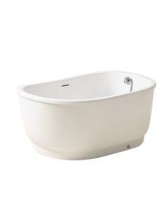 Luxier 60 '' X 31 '' Freestanding Soaking Fiberglass Bathtub With Faucet (synthetic illustration; no displayed measurements)
