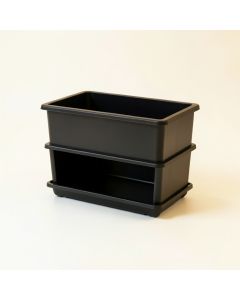 Laurel Bridge Empty Raised Planter - Black (synthetic illustration; no displayed measurements)