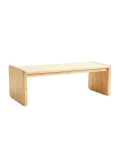 Elm Bend Indoor Bench - Ivory (synthetic illustration; no displayed measurements)