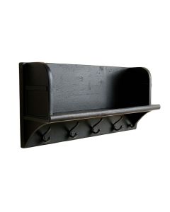 Summit Bridge Wall-Mounted Entryway Organizer Shelf - Black