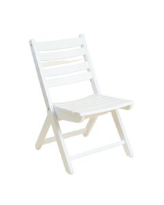 Hazel Branch Folding Outdoor Chair - White (synthetic illustration; no displayed measurements)