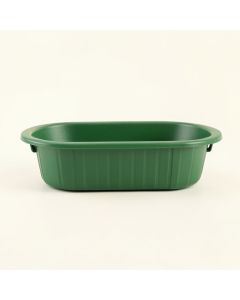 Willow Bend Empty Railing Planter With Integral Brackets - Green (synthetic illustration; no displayed measurements)