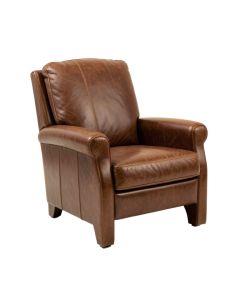 Hooper 38 '' Wide Top Grain Leather Club Chair (synthetic illustration; no displayed measurements)