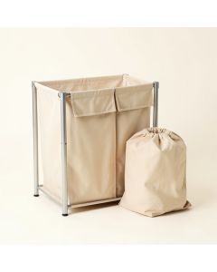 Aspen Crest Laundry Sorting Station With Plain Removable Bags - Beige (synthetic illustration; no displayed measurements)