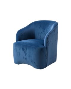 Sarko Velvet Side Chair In Blue (synthetic illustration; no displayed measurements)