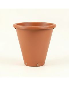 Elm Crossing Empty Railing Planter With Integral Brackets - Terracotta (synthetic illustration; no displayed measurements)