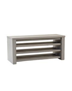 Linden Edge Shoe Storage Bench - Gray