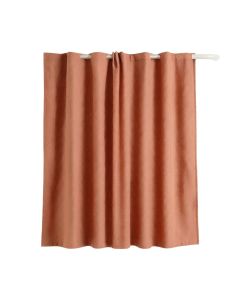 Slate Bend Shower Curtain Hanging Flat From A Plain Rod - Terracotta (synthetic illustration; no displayed measurements)