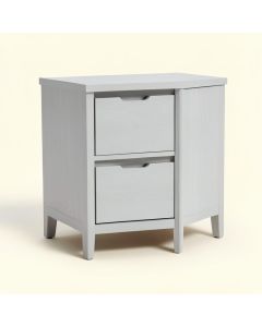 Crary 2 - Drawer Nightstand In Light Gray (synthetic illustration; no displayed measurements)