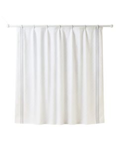 Lake Canyon Shower Curtain Hanging Flat From A Plain Rod - White (synthetic illustration; no displayed measurements)
