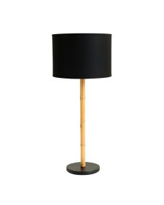 Fern Canyon Floor Lamp With A Plain Fabric Shade - Black (synthetic illustration; no displayed measurements)