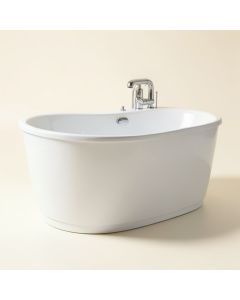 66 '' X 32 '' Freestanding Soaking Bathtub With Faucet (synthetic illustration; no displayed measurements)