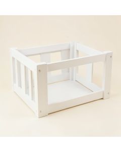 Maple Branch Empty Furniture-Style Pet Crate - White (synthetic illustration; no displayed measurements)