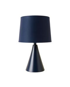 Hazel Dale Table Lamp With A Plain Fabric Shade - Navy