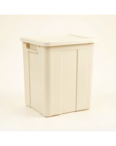 Stone Bend Closed Outdoor Storage Box - Ivory (synthetic illustration; no displayed measurements)