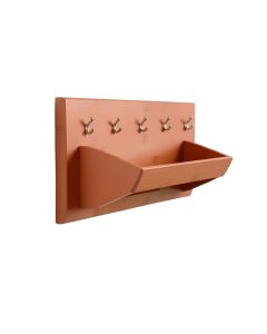 Rowan Bend Wall-Mounted Entryway Organizer Shelf - Terracotta