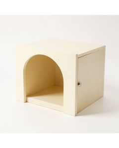 Slate Canyon Empty Furniture-Style Litter Enclosure - Cream (synthetic illustration; no displayed measurements)