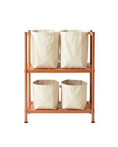 Lake Branch Laundry Sorting Station With Plain Removable Bags - Terracotta