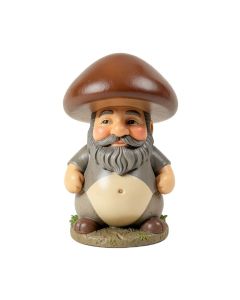Mushroom Hunters Garden Gnome Statue