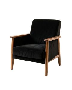 Rowan Bend Upholstered Armchair - Black (synthetic illustration; no displayed measurements)