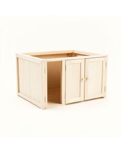 Brook Dale Empty Furniture-Style Litter Enclosure - Ivory (synthetic illustration; no displayed measurements)