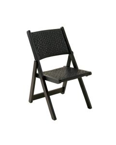 Lake Bridge Folding Outdoor Chair - Black (synthetic illustration; no displayed measurements)