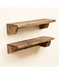 Brennon 2 Piece Solid Wood Accent Shelf With Reclaimed Wood (synthetic illustration; no displayed measurements)
