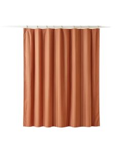 Cliff Arc Shower Curtain Hanging Flat From A Plain Rod