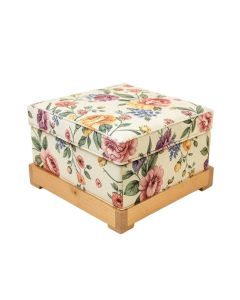Winston 16 '' Wide Square Floral Footstool Ottoman (synthetic illustration; no displayed measurements)
