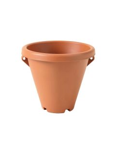Brook Bridge Empty Railing Planter With Integral Brackets - Terracotta (synthetic illustration; no displayed measurements)
