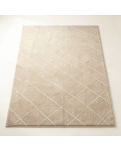 Fern Crest Rectangular Area Rug - Beige (synthetic illustration; no displayed measurements)