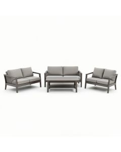 Alumita Patio 3 Piece Seating Group With Cushions (synthetic illustration; no displayed measurements)